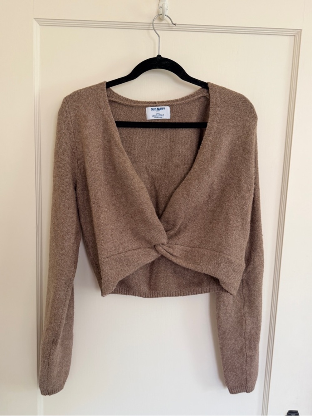 Old Navy Twist Front Cropped Sweater - Medium TALL